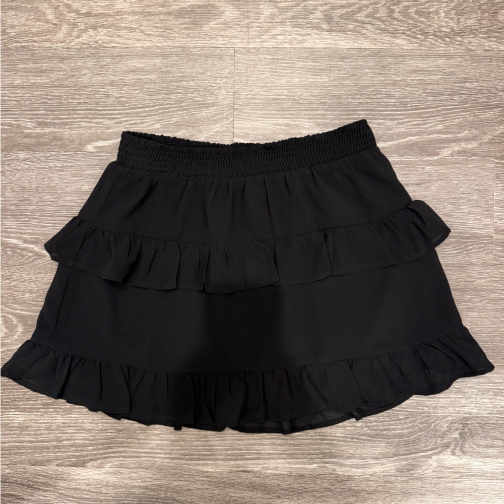Altar'd State Black Ruffle Skirt